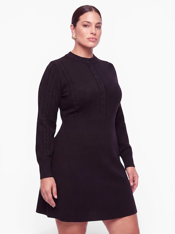 CITA MAASS - Vestido de malha em preto: frente