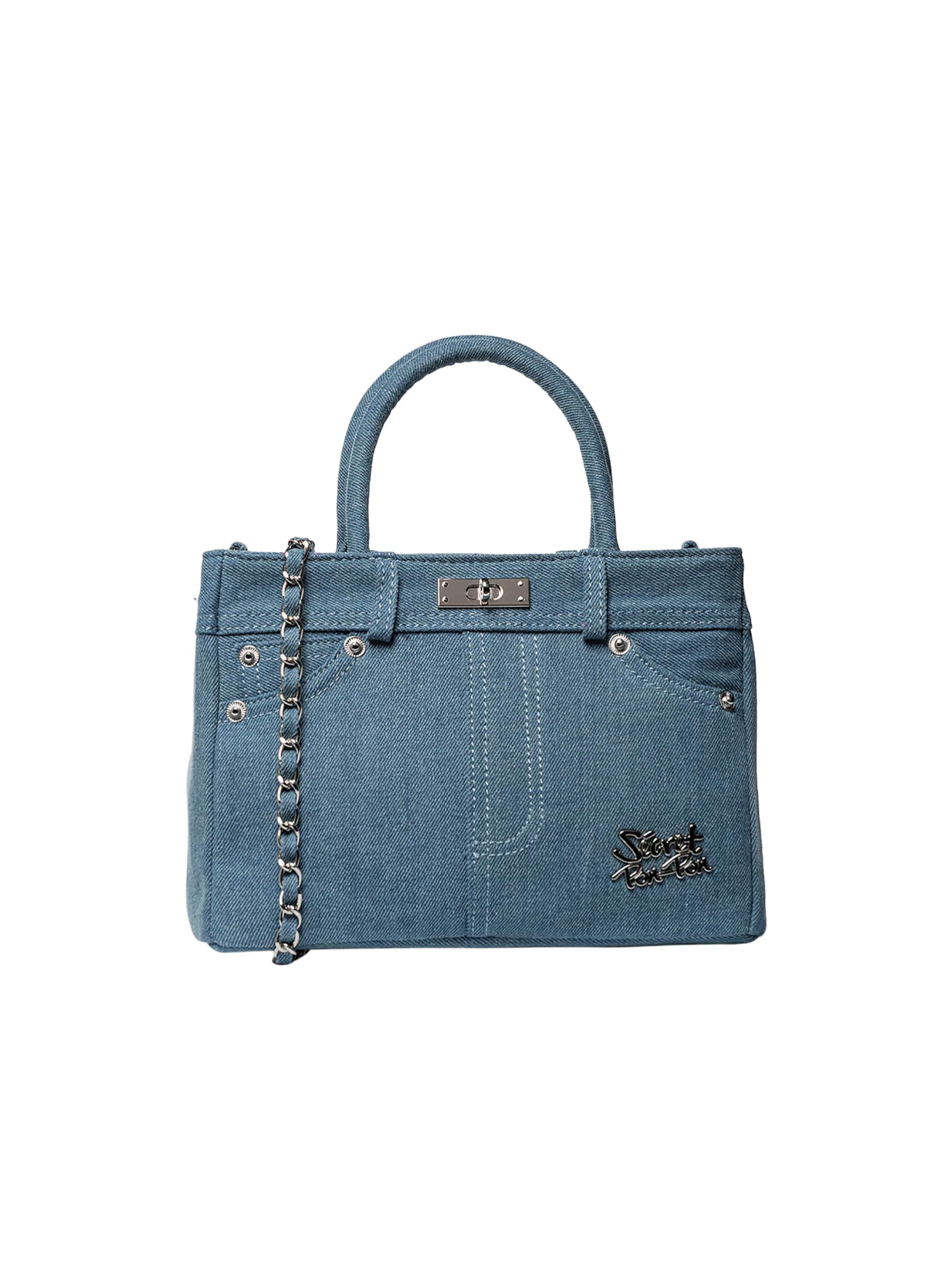 Secret Pon Pon - Malas de tiracolo 'Bag Poche' em azul: frente