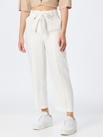 Ipekyol Loose fit Trousers with creases in White: front
