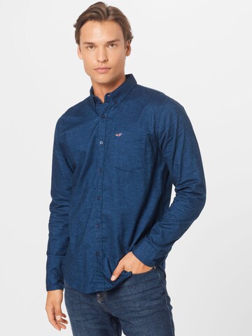 HOLLISTER Slim Fit Hemd in Blau: predná strana