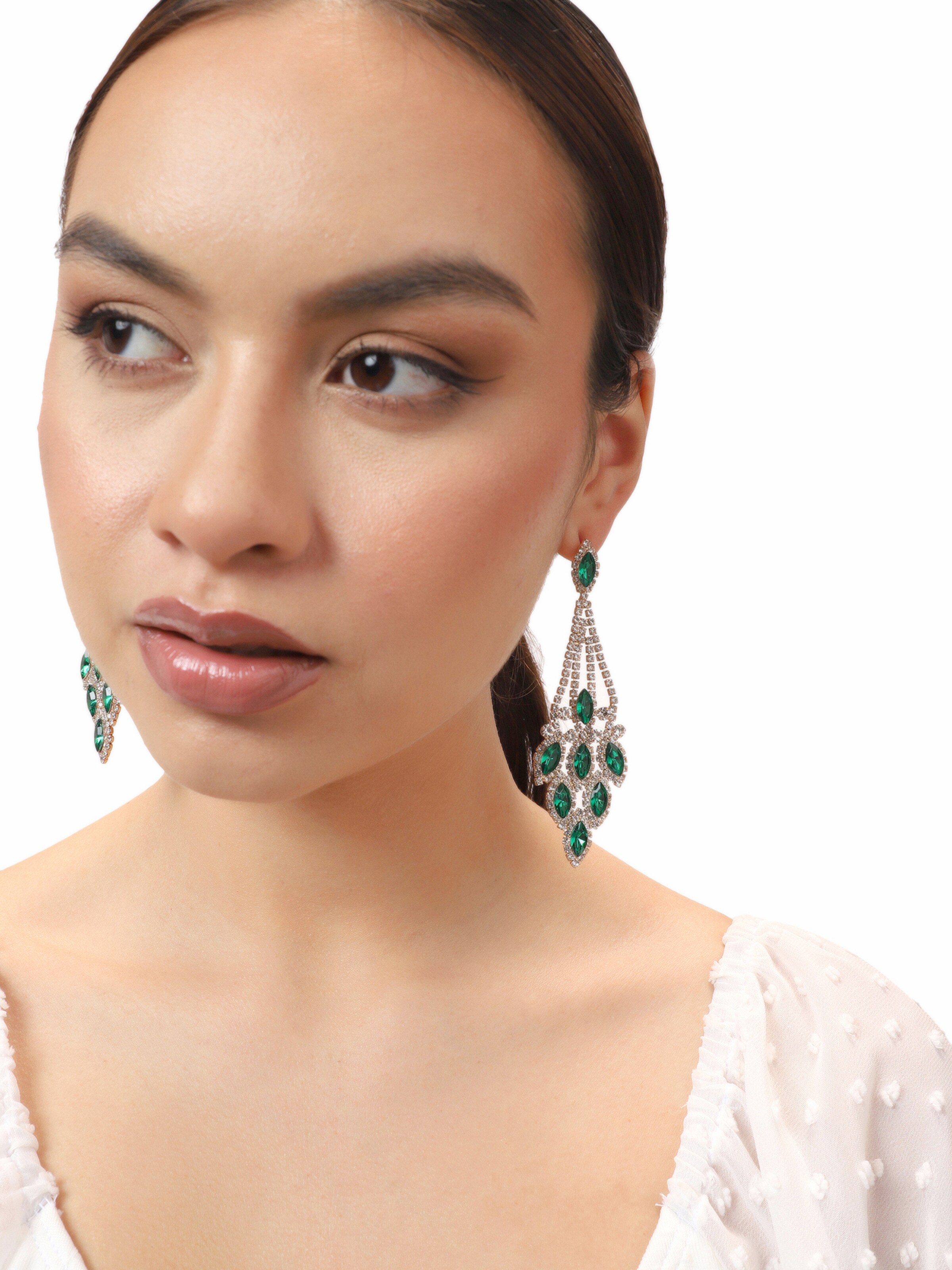 Boucles d'oreilles SOHI en vert : devant