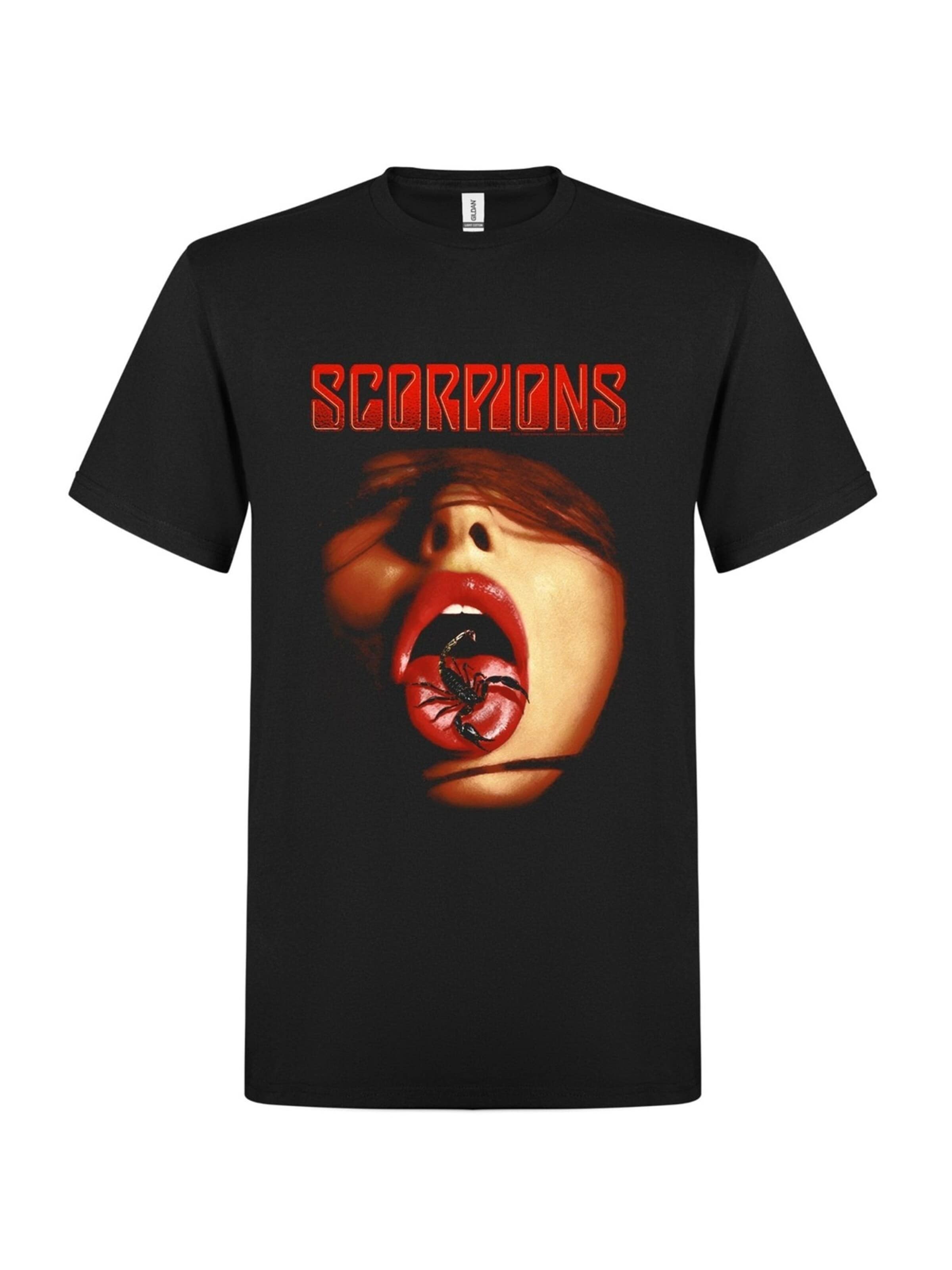 Scorpions Shirt 'Scorpions Tongue T-Shirt' in Black: front