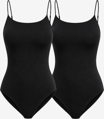 Body 'Veluna' fashionshowcase en noir : devant