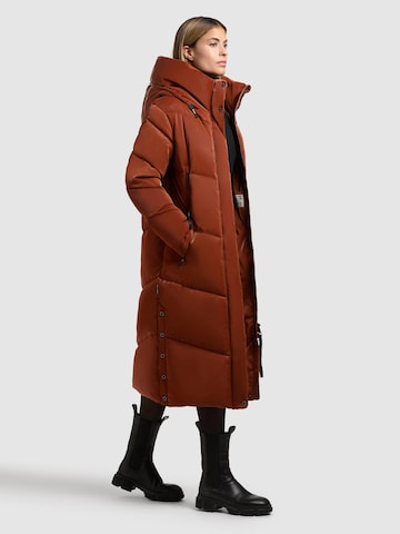 khujo Winter coat 'Pulset Shiny' in Brown