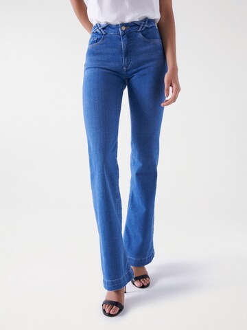 évasé Jean Salsa Jeans en bleu : devant