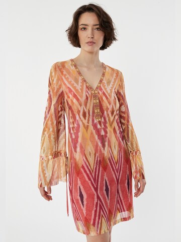 Ana Alcazar Jurk 'Zibola' in Oranje: voorkant