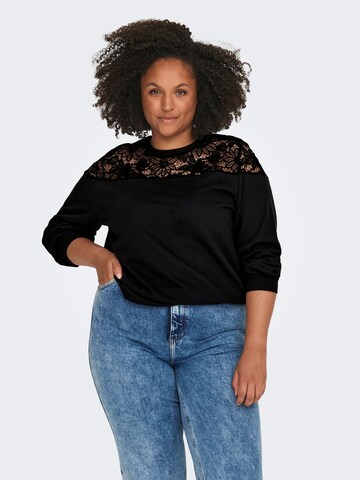 Sweat-shirt ONLY Carmakoma en noir : devant