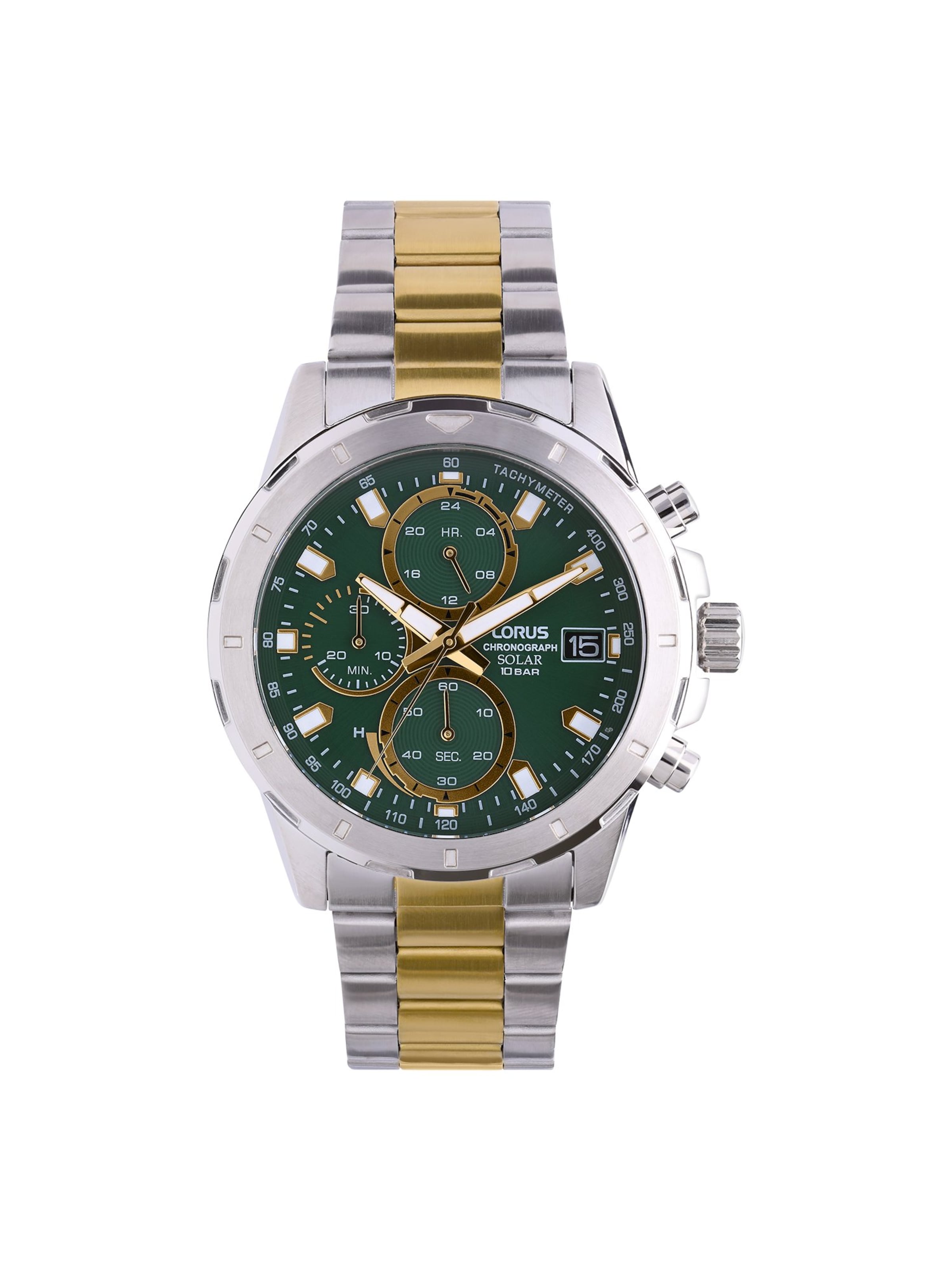 LORUS Analoog horloge 'Klassisch' in Groen: voorkant