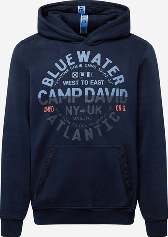 CAMP DAVID Sweatshirt in Blauw: voorkant