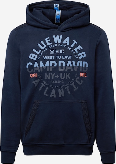 CAMP DAVID Sweatshirt in navy / hellblau / graphit / blutrot, Produktansicht