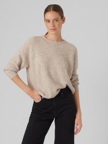 VERO MODA Trui 'ELLYLEFILE' in Beige: voorkant