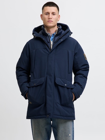 JACK & JONES Winterjas 'Finn' in Blauw: voorkant