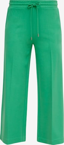 Pantalon à plis COMMA en vert : devant