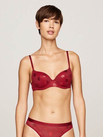 Tommy Hilfiger Underwear T-shirt сутиен Сутиен в червено: отпред