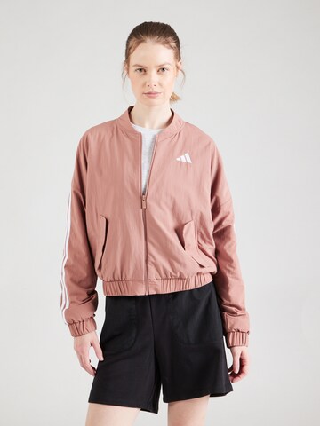 Geacă sport 'Essentials' de la ADIDAS SPORTSWEAR pe roz: față