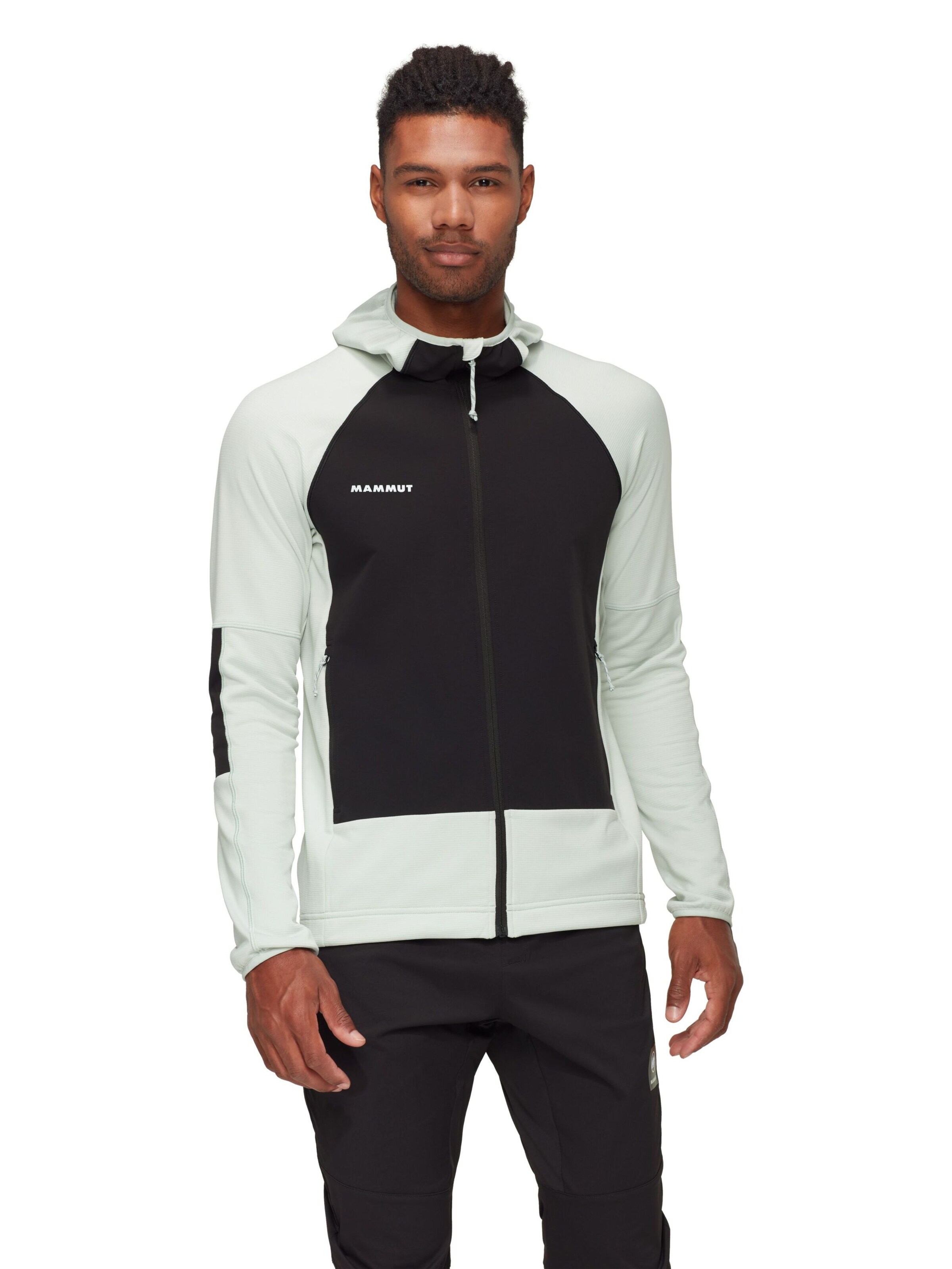 MAMMUT Funktionsfleecejacke 'Massone' in Schwarz: Vorderseite