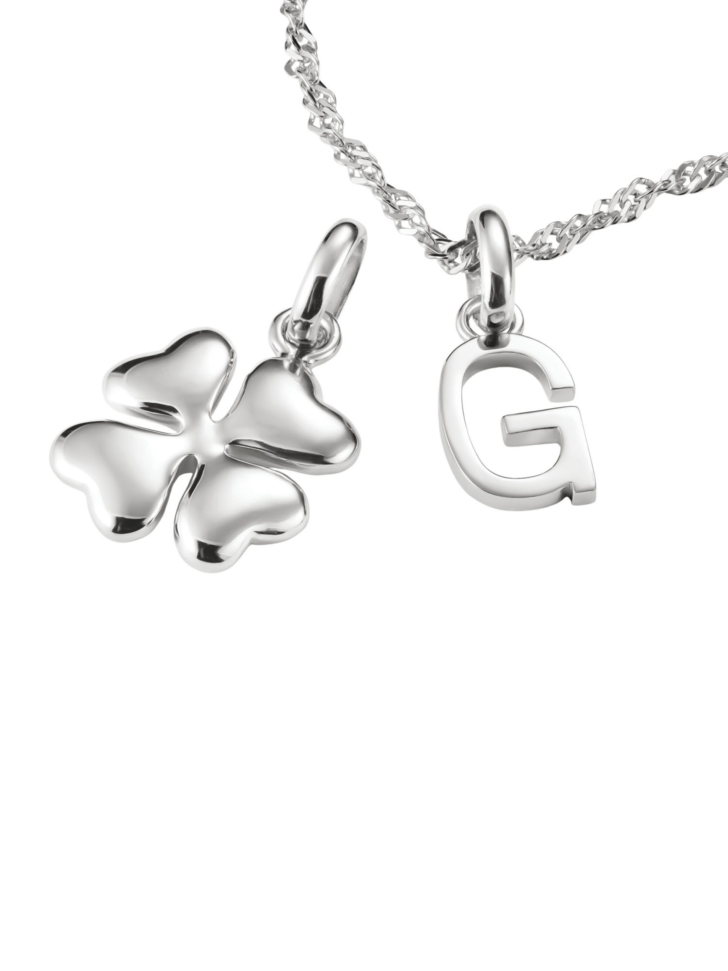 Thomas Sabo Anhänger 'Glücksklee in 3D Connect' in Silber