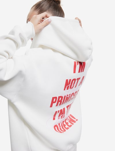 Koton Zip-Up Hoodie in Red / White, Item view