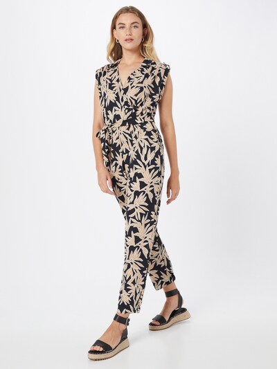 COMMA Overall in beige / schwarz / weiß, Modelansicht
