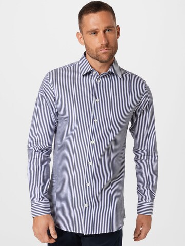 SELECTED HOMME - Slim Fit Camisa 'Ethan' em azul: frente