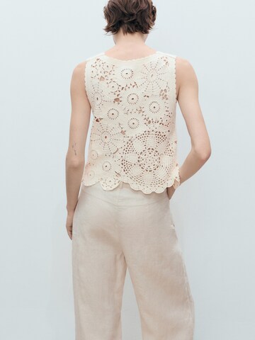 MANGO Top 'GARDEN' in Beige