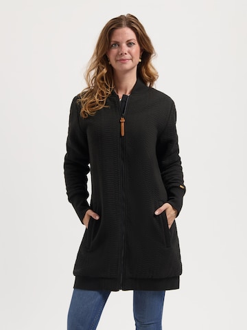 MGO Sweatvest 'Rosan' in Zwart: voorkant