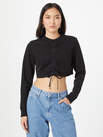 Calvin Klein Jeans Sweatshirt in Schwarz: predná strana