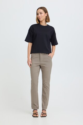 Oxmo Regular Pants ' OXKeily Straight Leg ' in Beige