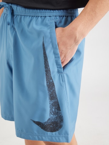 NIKE Свободный крой Спортивные штаны 'Form Swoosh' в Синий