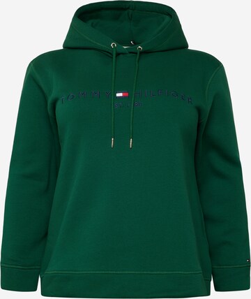 Sweat-shirt Tommy Hilfiger Curve en vert : devant