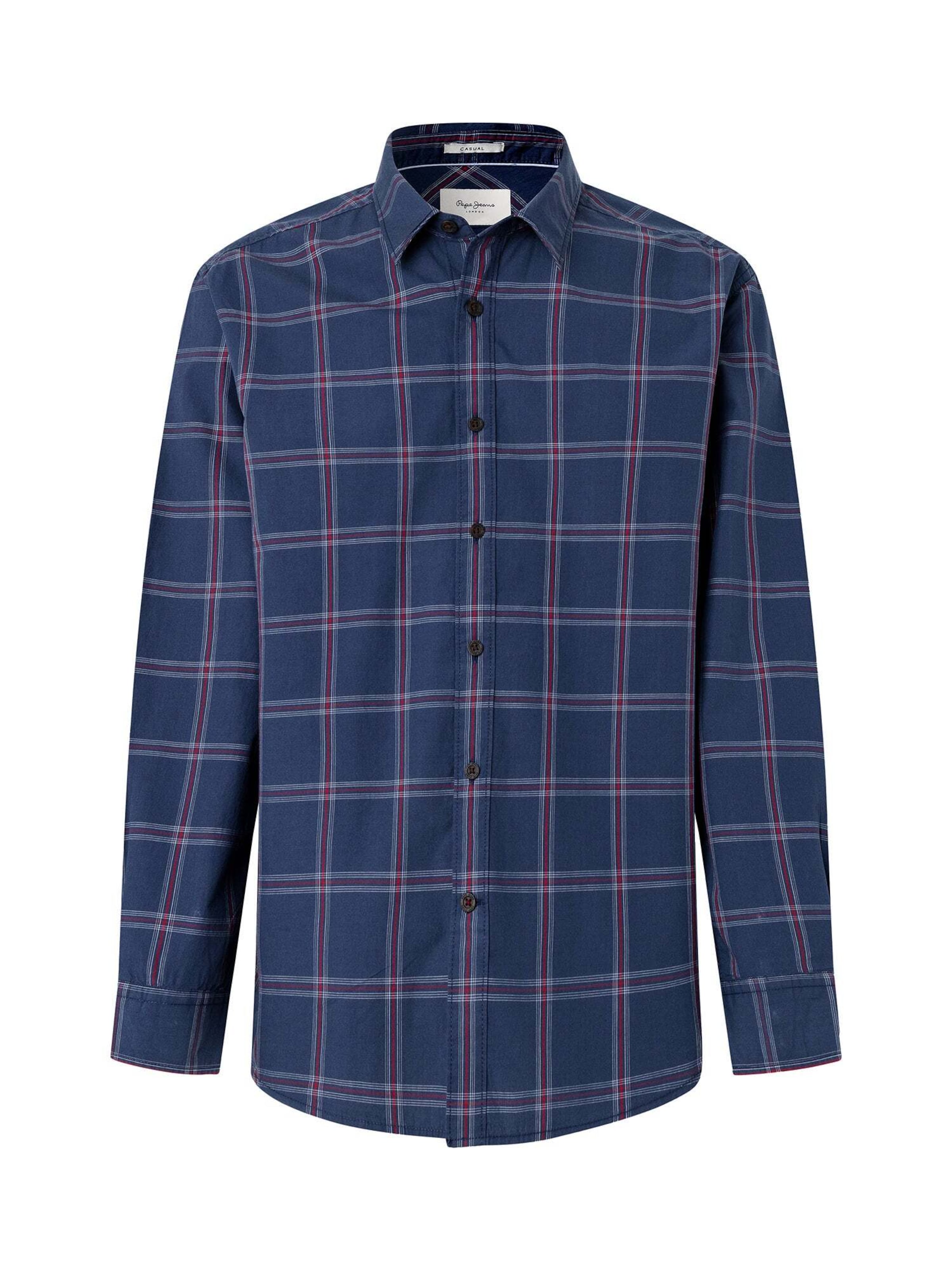 Pepe Jeans - Ajuste regular Camisa 'Reims' en azul: frente