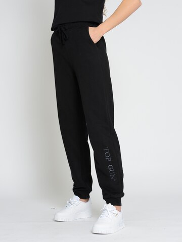 TOP GUN Tapered Pants 'TG22021' in Black: front