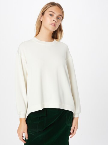 Sweat-shirt Club Monaco en beige : devant