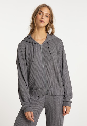 IZIA Zip-Up Hoodie in Grey: front