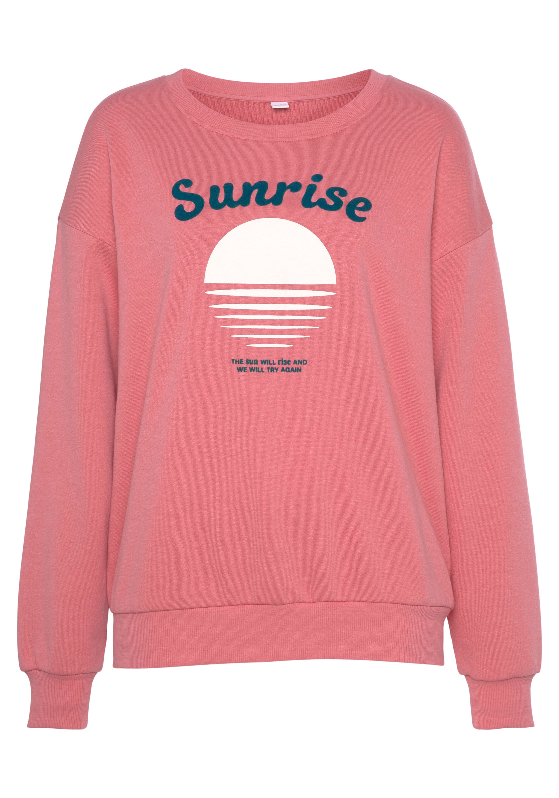 Sweat-shirt VIVANCE en rose : devant