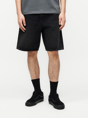 Abercrombie & Fitch Wide leg Jeans i svart: framsida