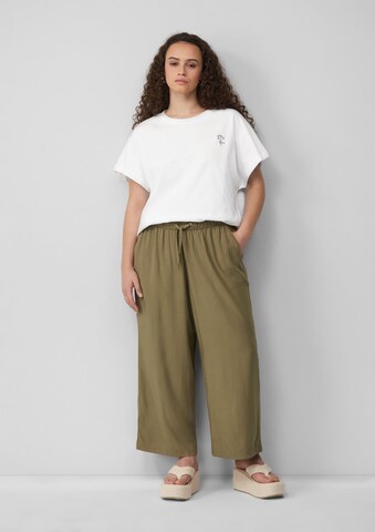QS Wide leg Broek in Groen