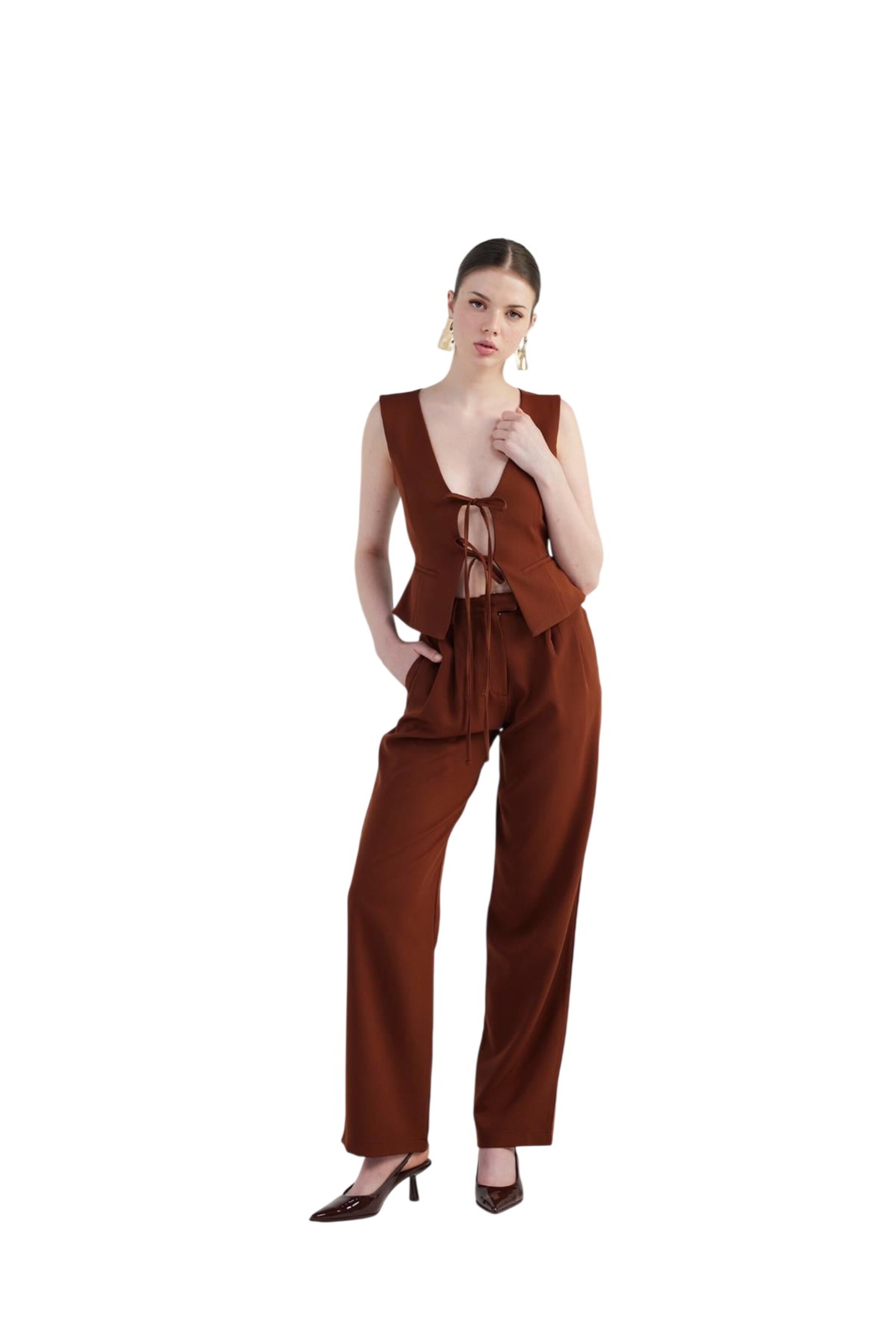 HOLLY LOLLY Loosefit Hose in Braun