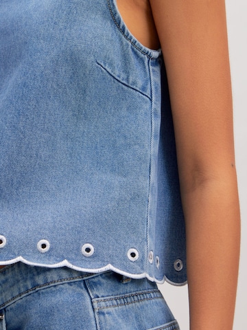EDITED - Top 'Cecelia' em azul