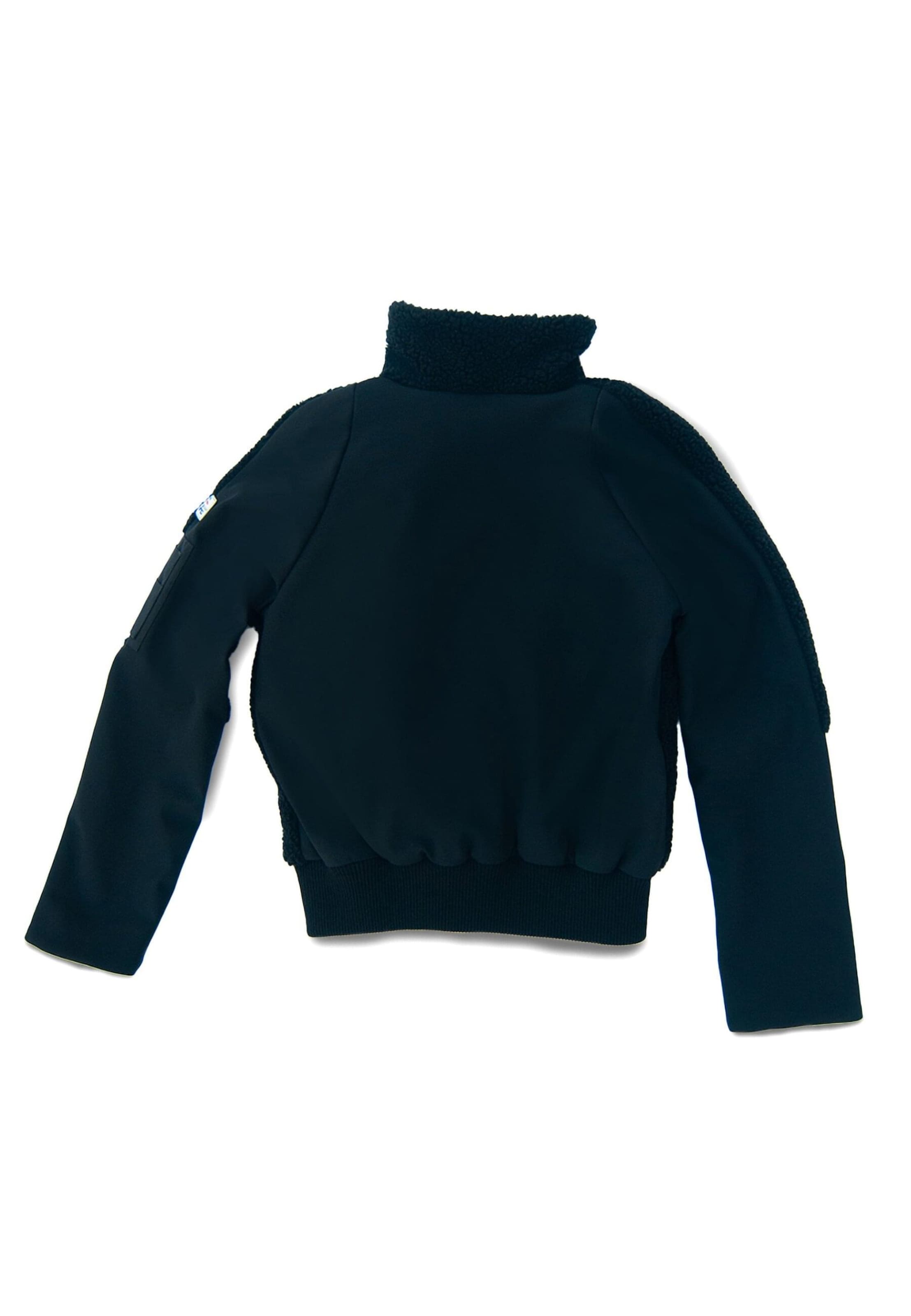 Giacca di pile di elho in nero