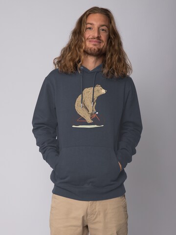 Watapparel Sweatshirt ' Fahrradbär ' in Grijs: voorkant