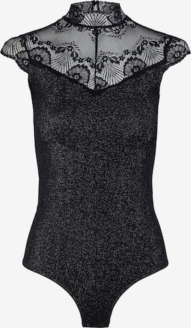 PIECES Shirt bodysuit 'NAYA' in Black: front