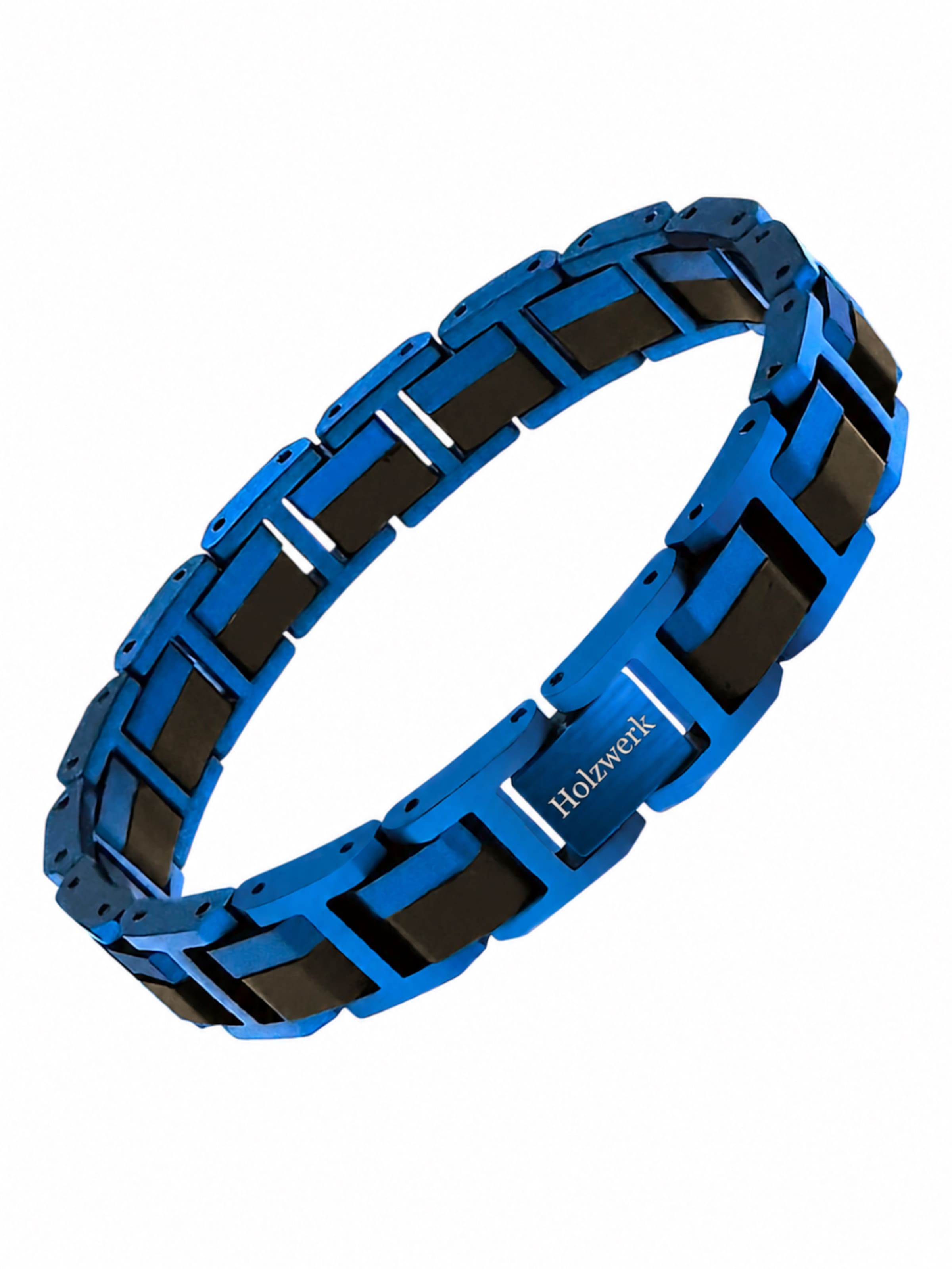 Braccialetto 'WEITSEE' di Holzwerk in blu: frontale
