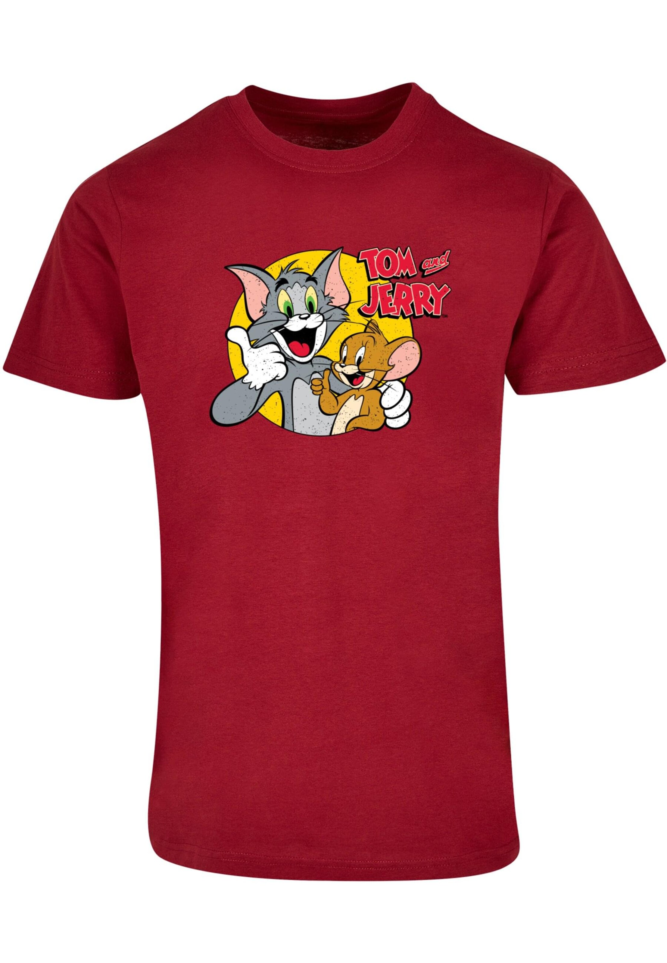 T-Shirt 'Tom And Jerry - Thumbs Up' ABSOLUTE CULT en rouge : devant