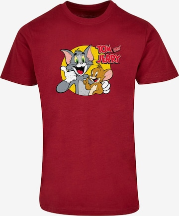ABSOLUTE CULT Shirt 'Tom And Jerry - Thumbs Up' in Rood: voorkant