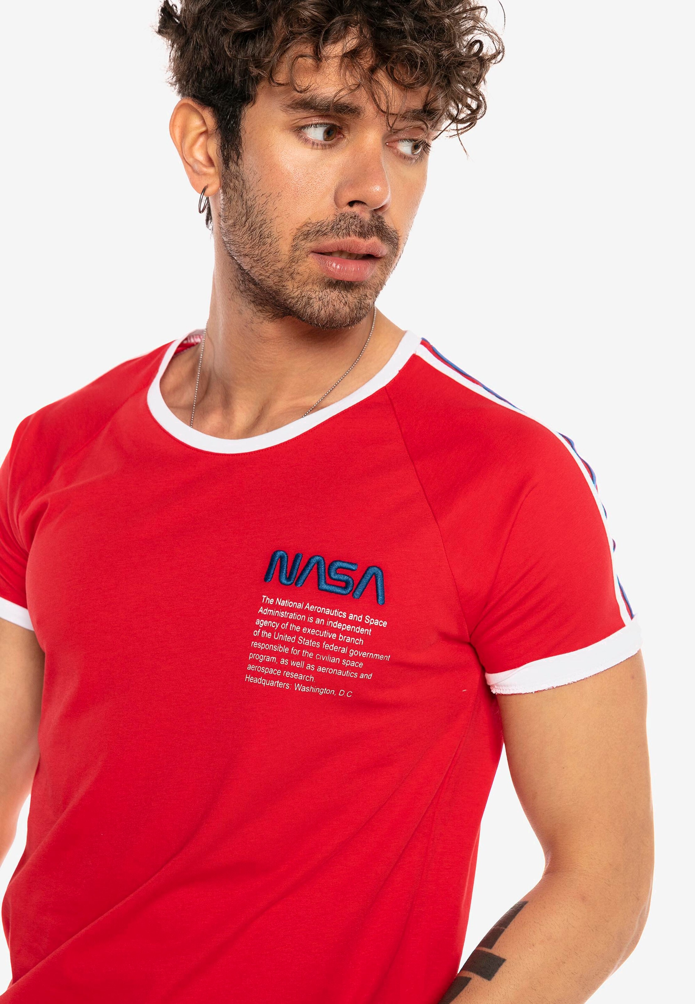 Männer Shirts Redbridge T-Shirt 'Mesa' in Rot - SC16019