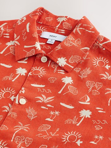 Regular fit Cămașă 'Palm Tree' de la Next pe roșu