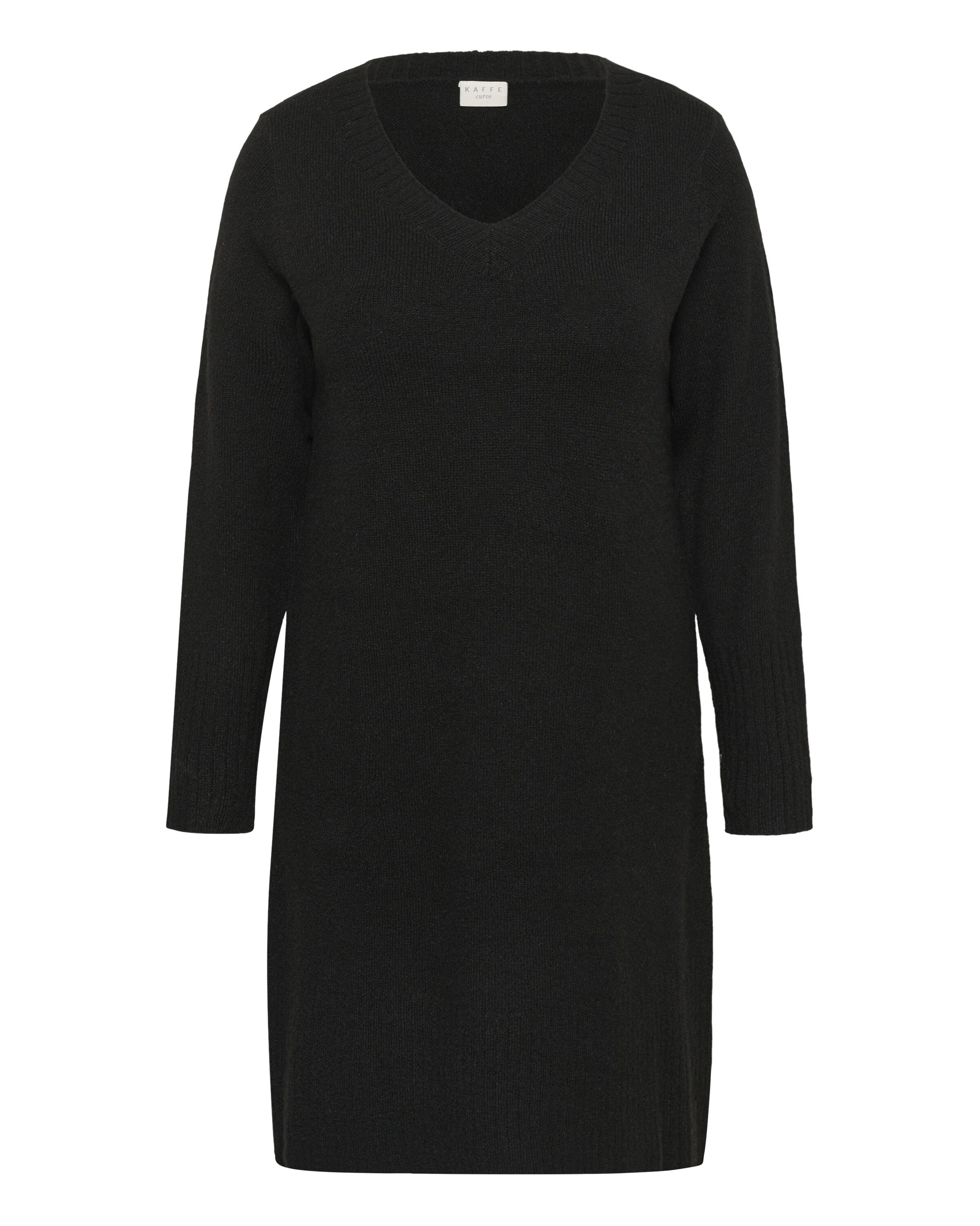 KAFFE CURVE - Vestido de malha 'Erina ' em preto: frente