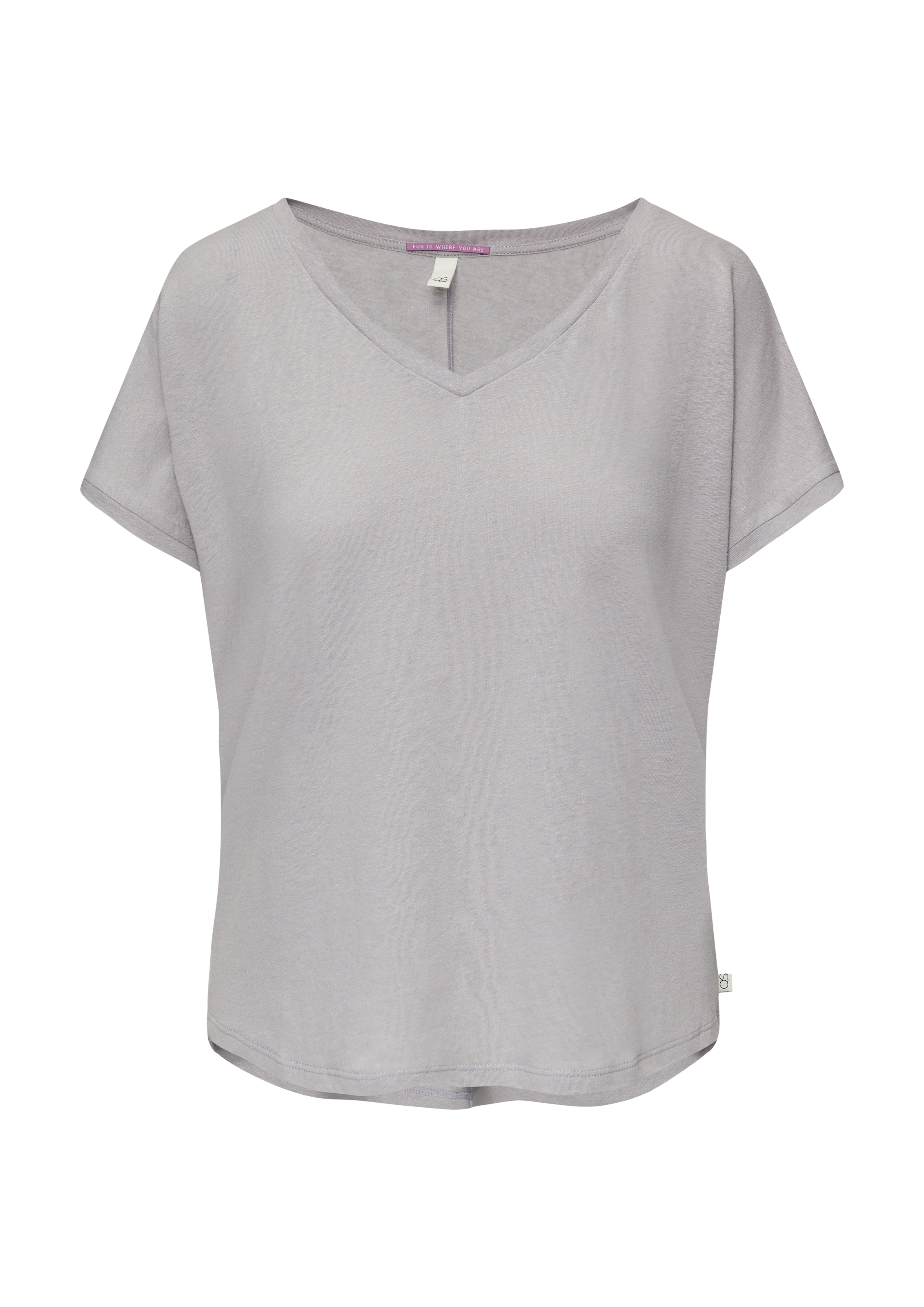 T-shirt QS en gris : devant