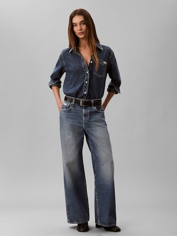 Wide Leg Jean Calvin Klein Jeans en bleu